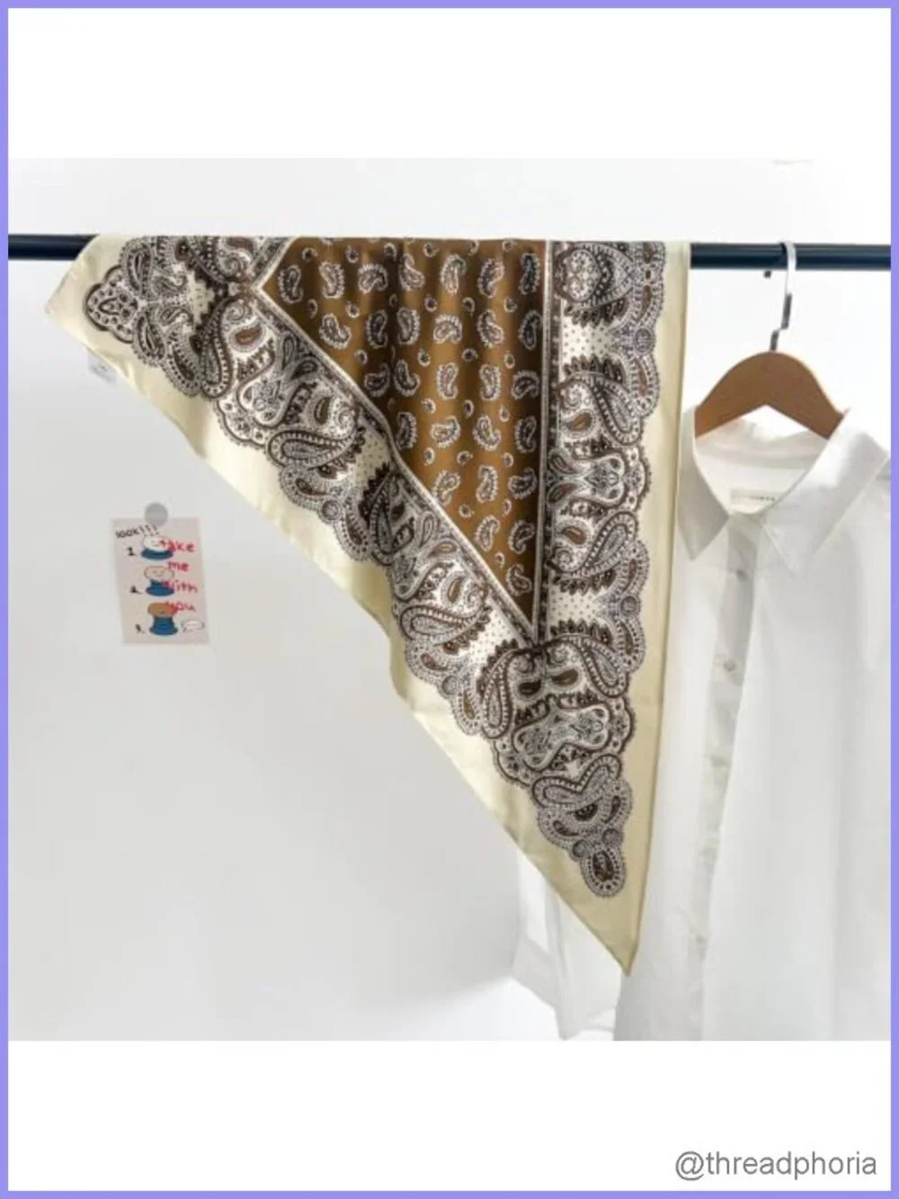 Silky Feeling Triangle Shawl Headscarf Scarf for Women, Multifunctional Hair